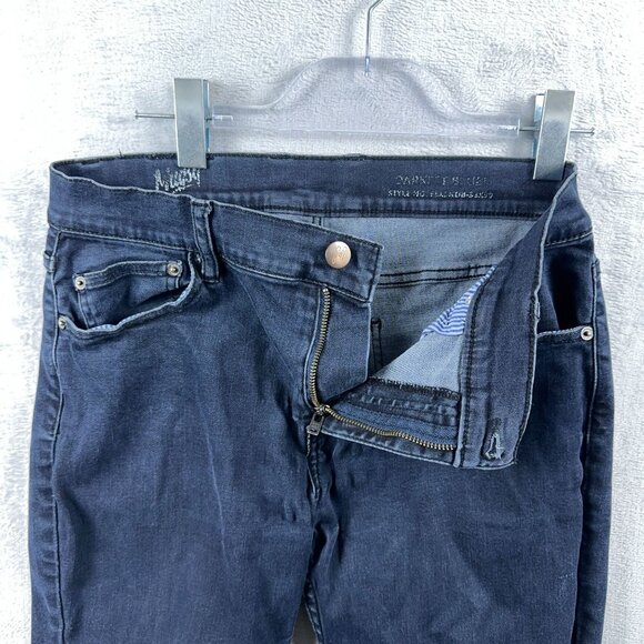 Mugsy Straight Leg Jeans Dark Wash Denim Stretch Mid Rise Men's Blue Size W31 - Picture 4 of 13